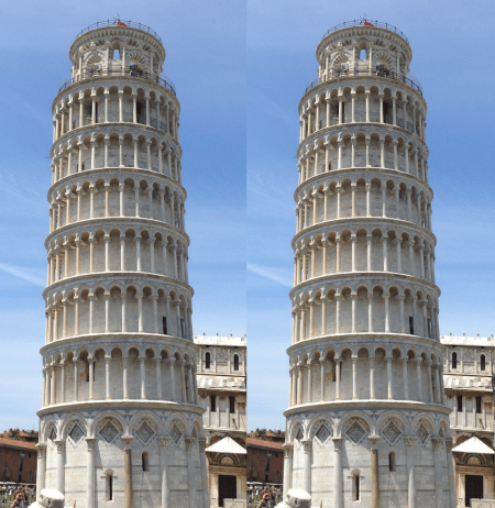 Torre de pisa inclinada