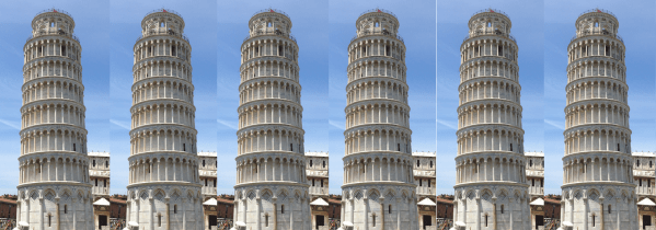 Torre depisa inclinada multiple